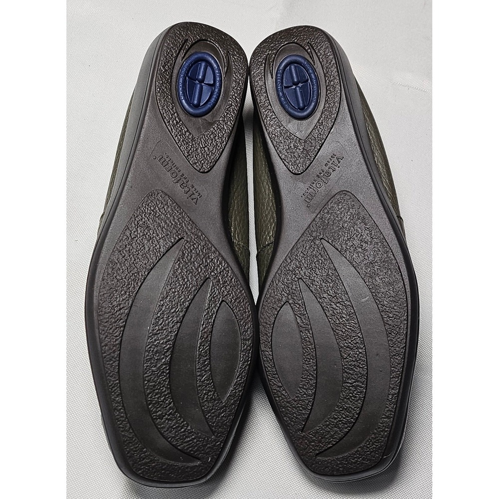 Vitaform Olive Green Leather Loafer Flats Bow Comfort Shoes Womens EU 37/US‎ 7 - Picture 4 of 16
